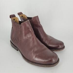 Frye Dark Brown Leather Pull On Phillip Chelsea Ankle Boots 7.5
